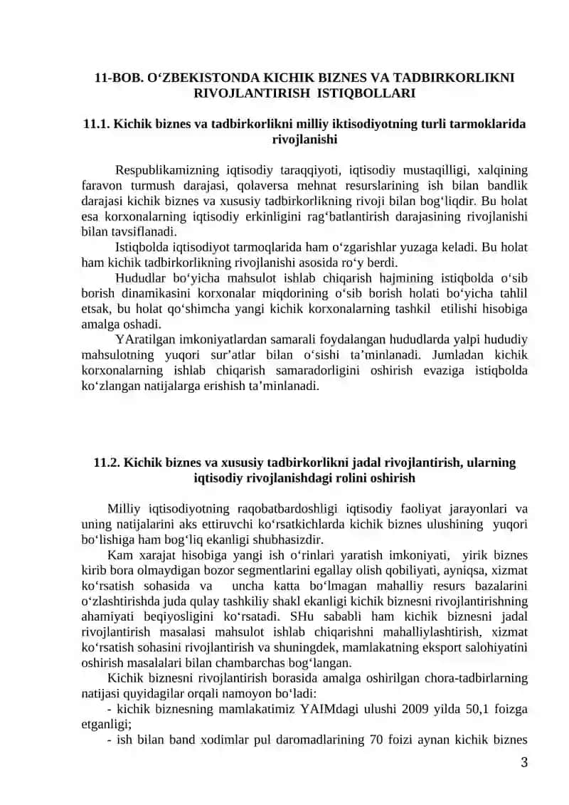 Kichik biznes va tadbirkorlik 3