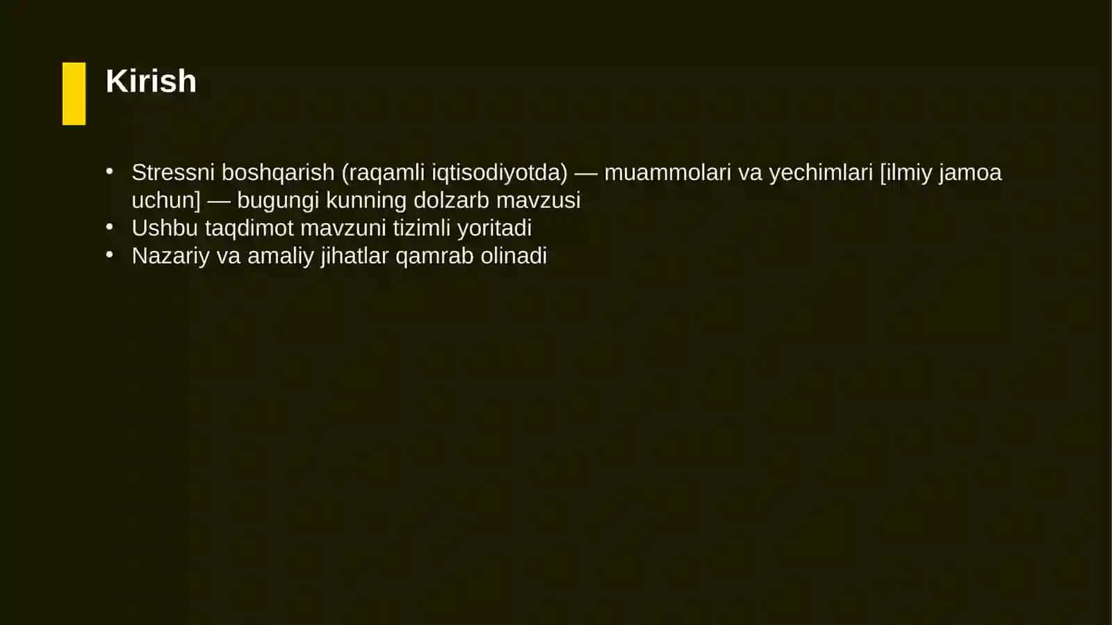 Stressni boshqarish (raqamli iqtisodiyotda) — muammolari va yechimlari [ilmiy jamoa uchun] 3
