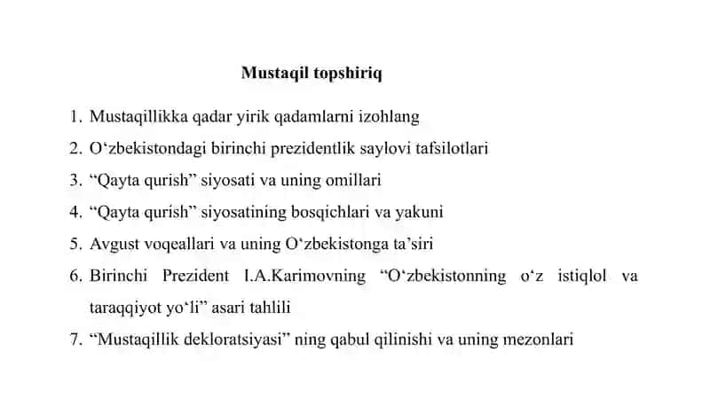 O‘zbekistonning eng yangi tarixi” о‘quv fanining predmeti, maqsadi va vazifalari, nazariy-metodologik tamoyillari 3