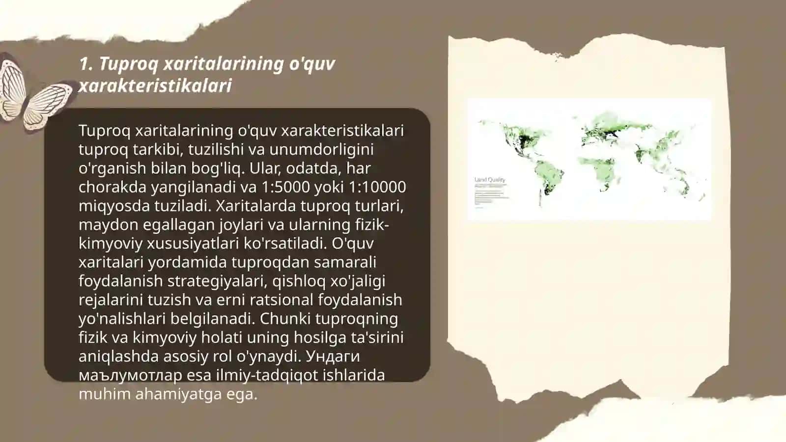 Tuproq xaritalari va yerlarni baholash hujjatlaridan foydalanish 3