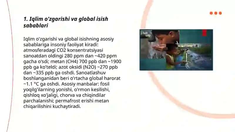 Ekologik muammolar. Iqlim o’zgarishining tabiatga ta’siri 3