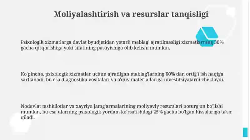 Psixologik xizmatlarni tashkiletishmuommolari 3