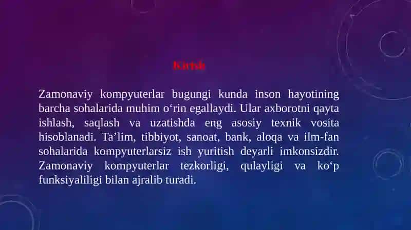 Zamonaviy kompyuterlar 3