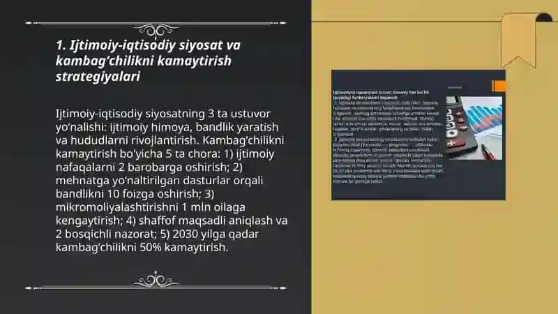 O'zbekiston Respublikasining iqtisodiy siyosati tahlili(Ijtimoiy-iqtisodiy,investitsiya,innovatsiya,agrar,logistika,ta'lim,tibbiyot, sanoat xizmatlar sohasi bo'yicha) 3