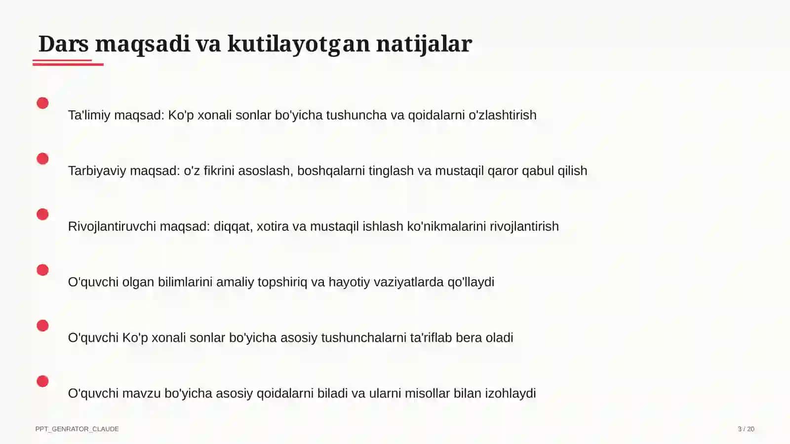 Ko'p xonali sonlar (4-sinf) 3