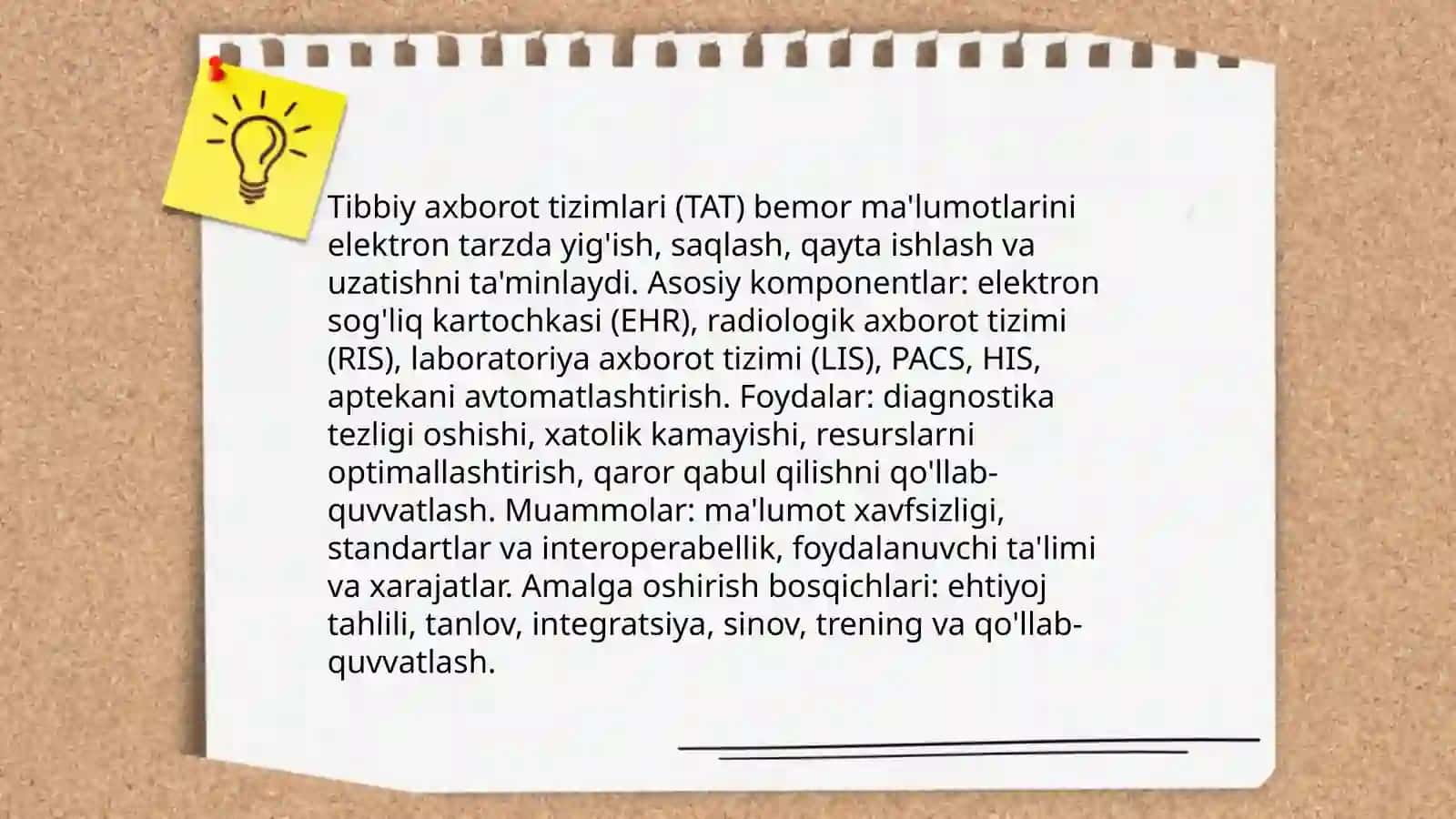 Tibbiyotda ishchi orinlarni avtomatlashtirishda va tibbiy masalalarni yechishda axborot texnalogiyalari. Dasturiy taminot 3
