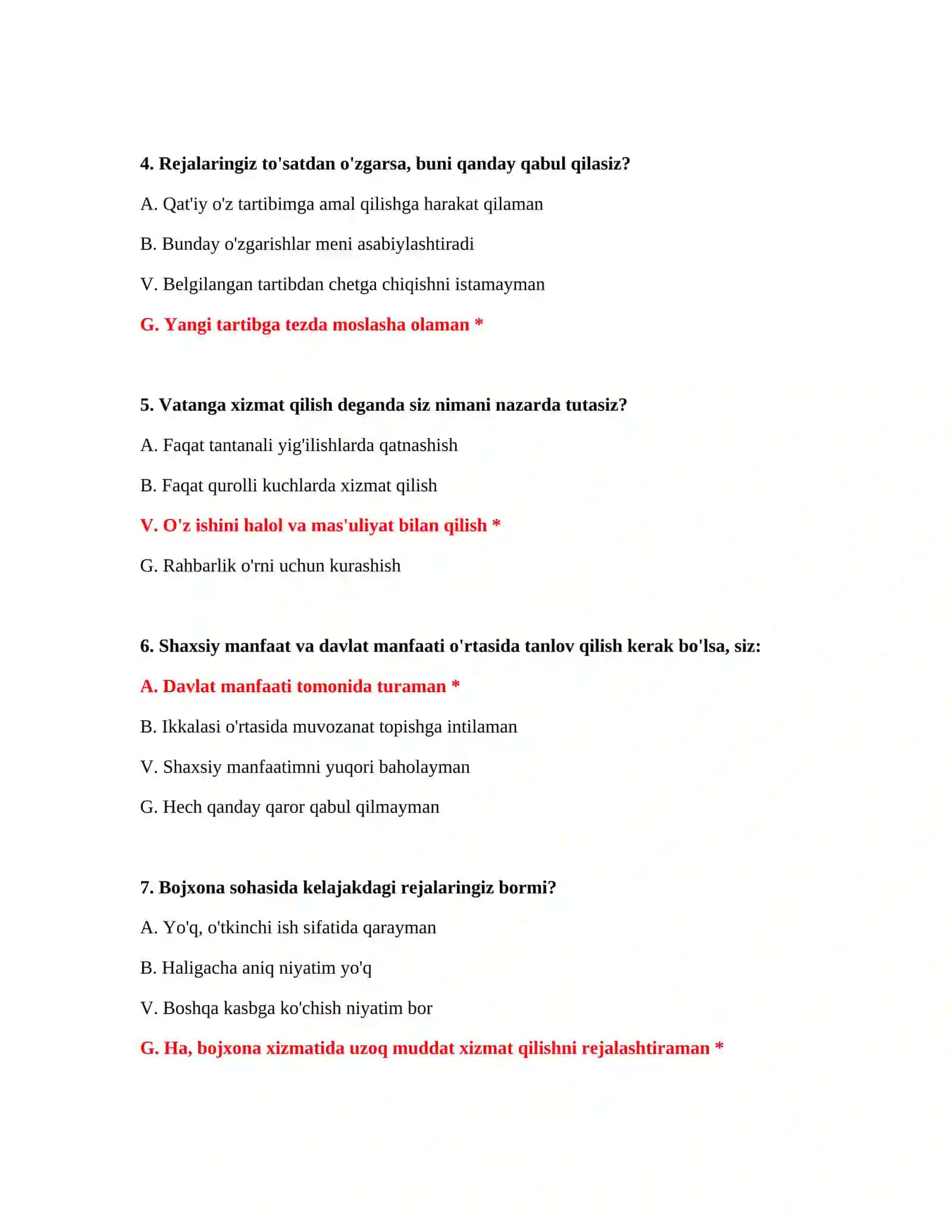 Bojxona qonunchiligi test savollari 3