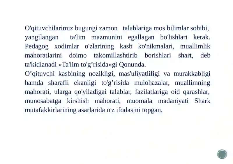 SHARQ MUTAFAKIRLARINING O'QITUVCHILIK KASBINING AHAMIYATI HAQIDA FIKRLARI 3