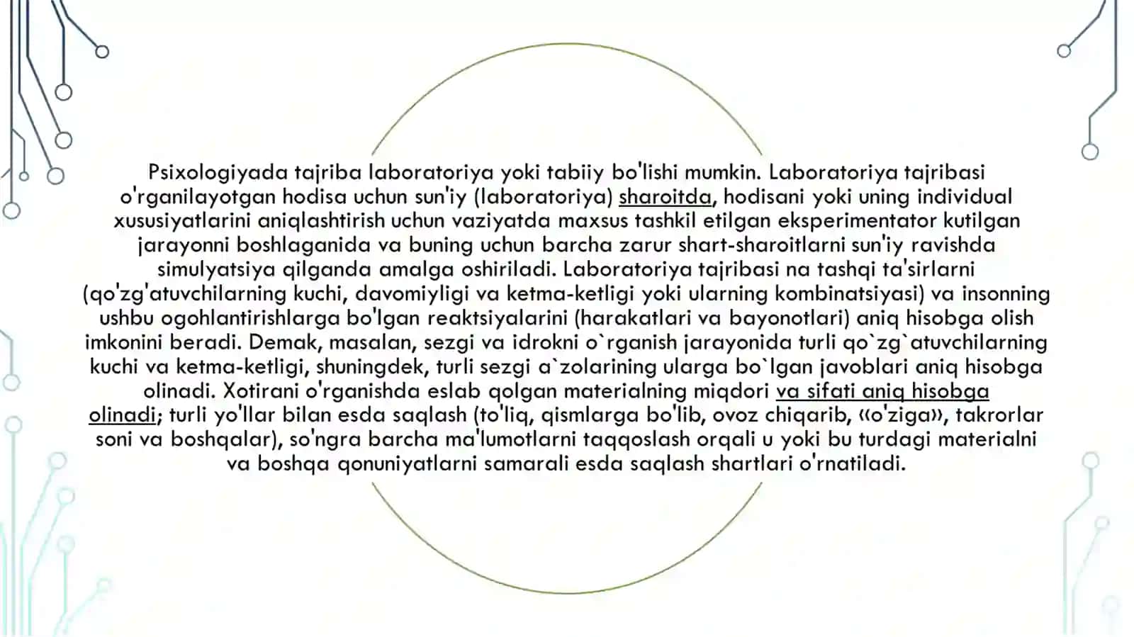 Tafakkurni eksperemental usullar yordamida tadqiq etish 3