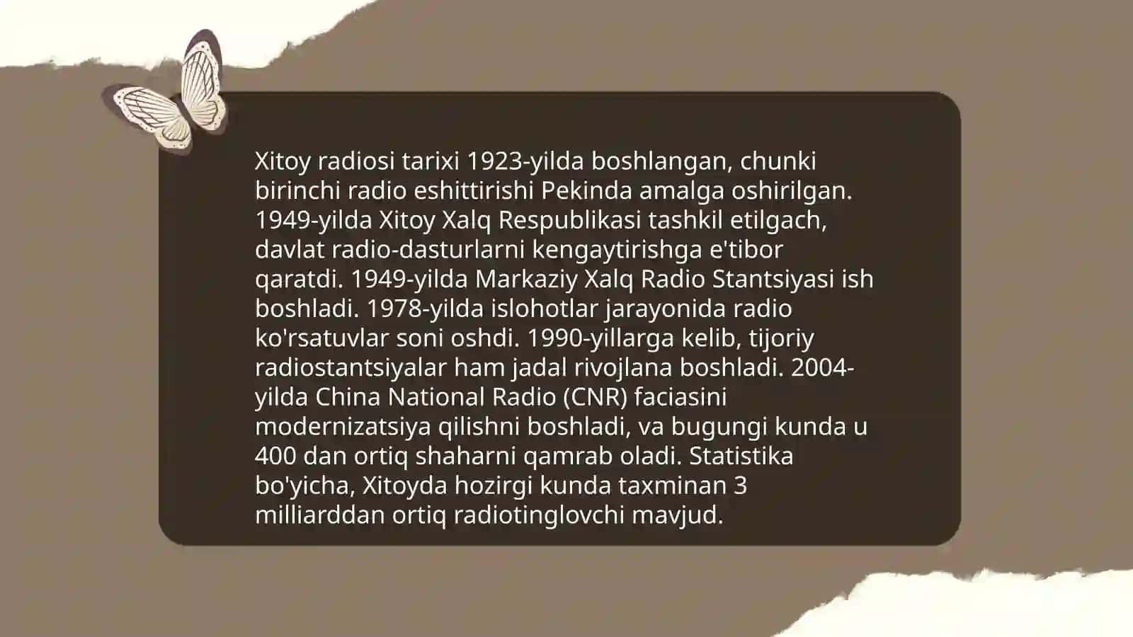 Xitoy radiosi 3