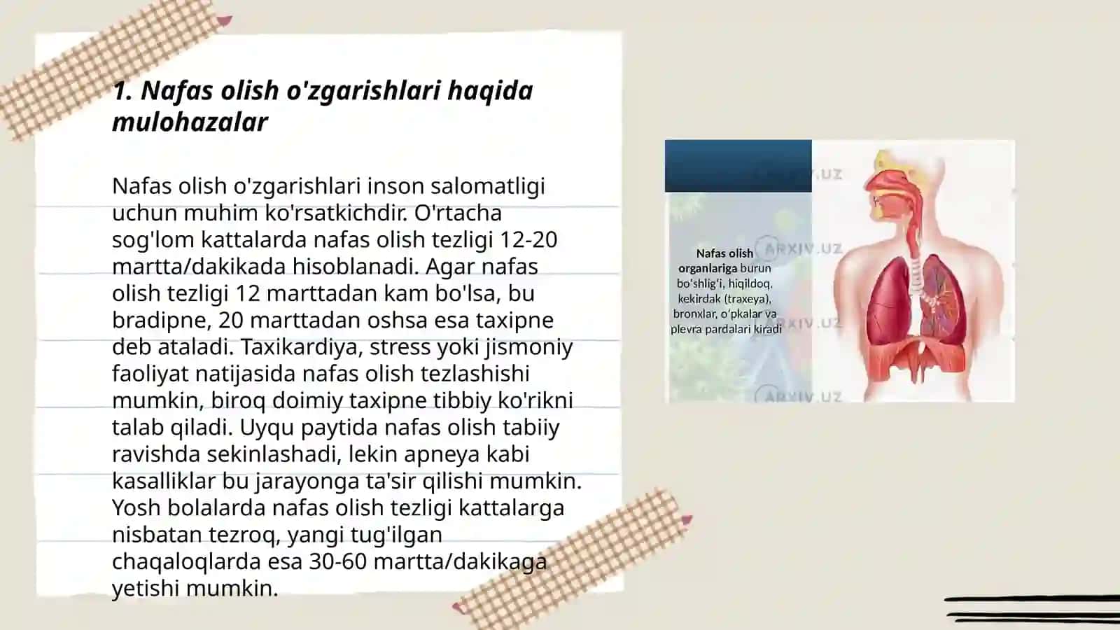 Nafas tizimi kasalliklari bilan kasallangan bemorlarni parvarishi va ularning nazorati 3