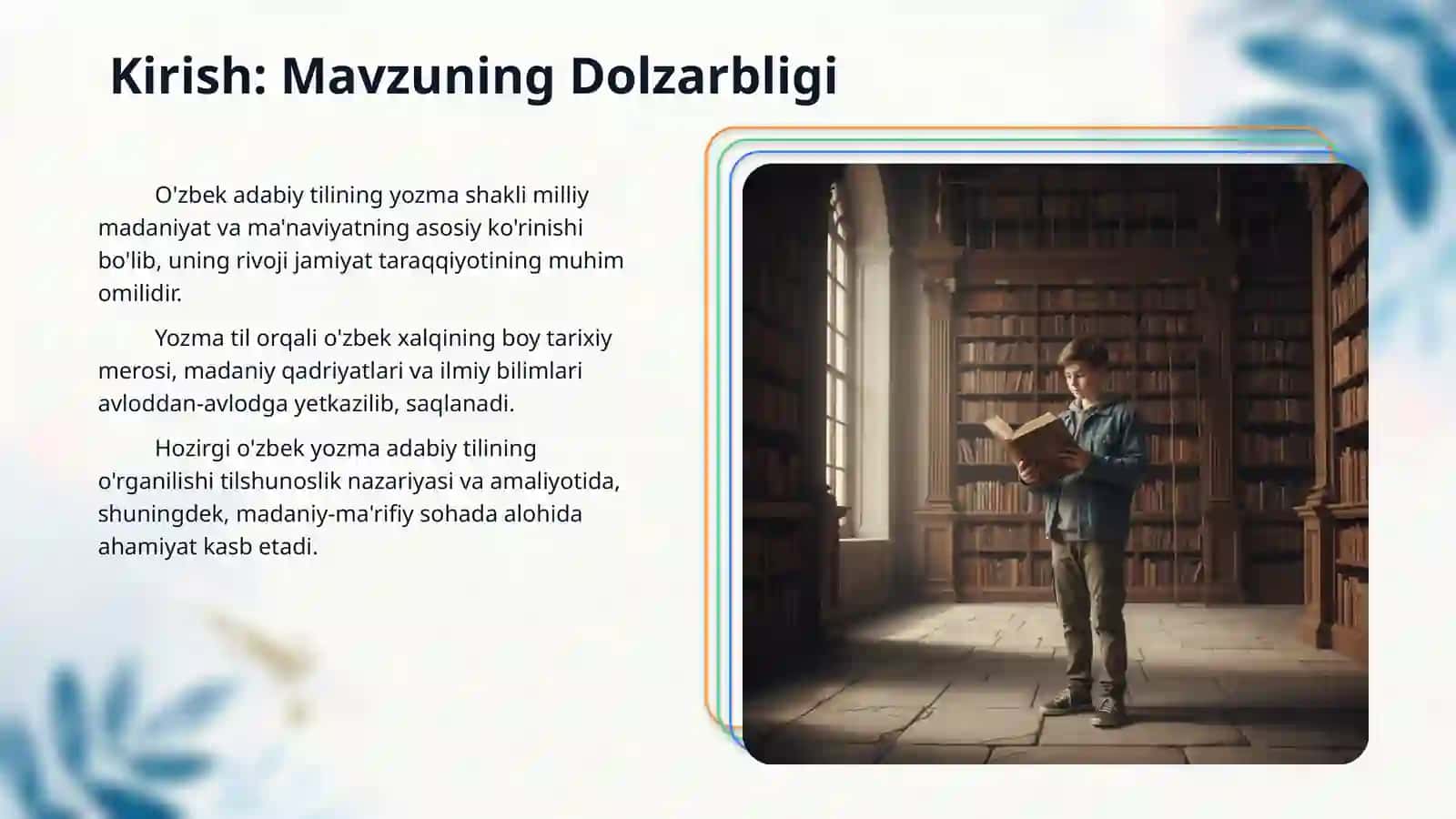Hozirgi o'zbek adabiy tilining yozma shakli 3
