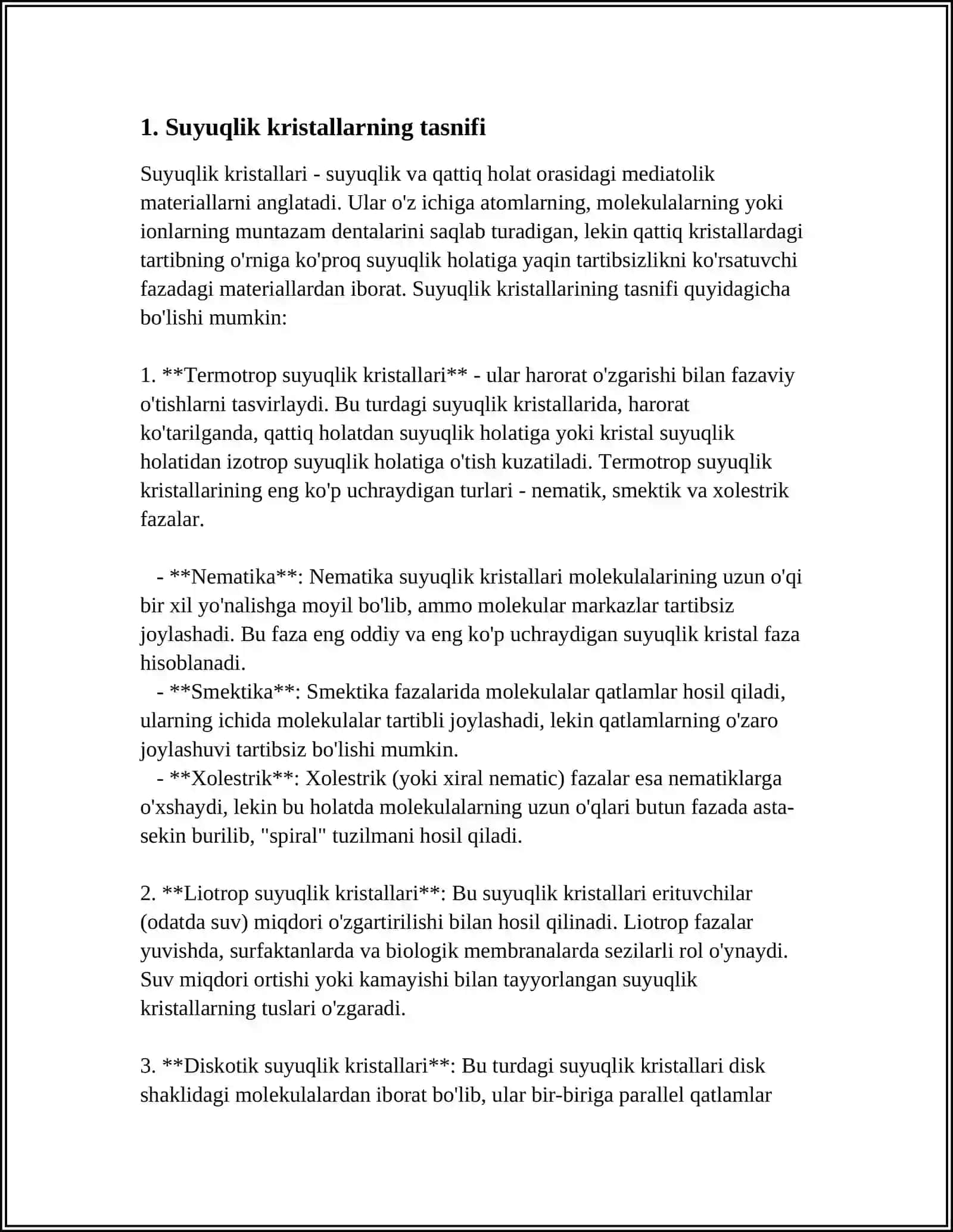 SUYUQLIK KRISTALLAR VA ULARNING FXUSUSIYATLARI 3
