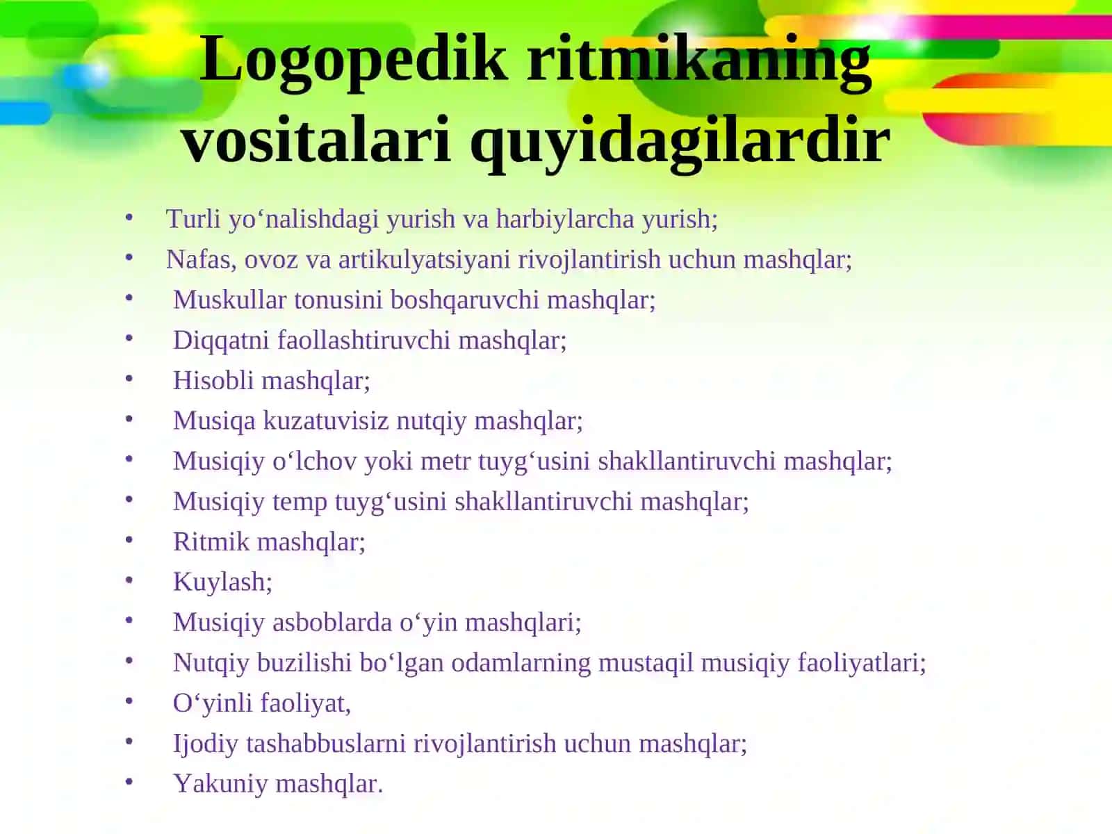 Logopedik ritmikaning vositalari 3