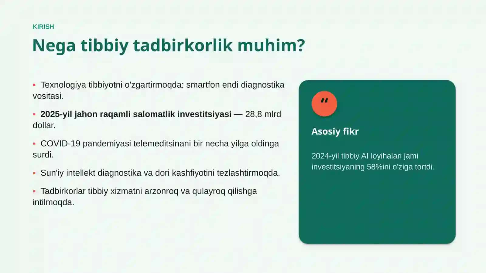 Tibbiyotda tadbirkorlik 3