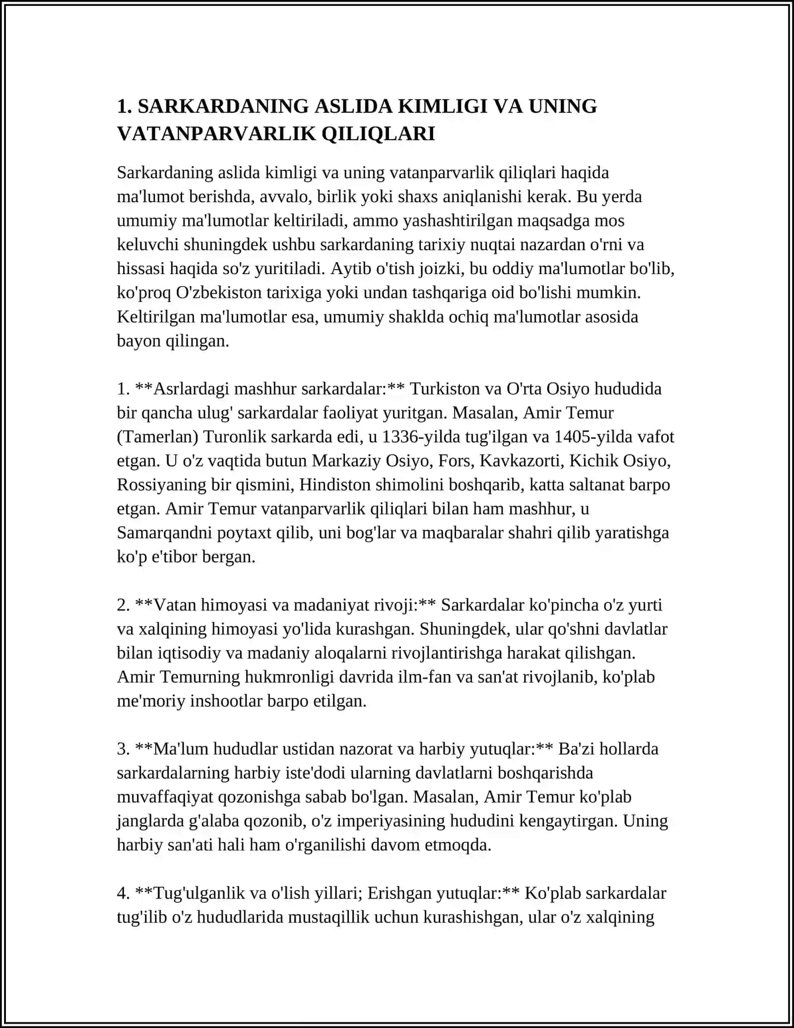 BUYUK SARKARDANING VATAN HIMOYACHISI SIFATIDA FAOLYATINI YORITISH 3