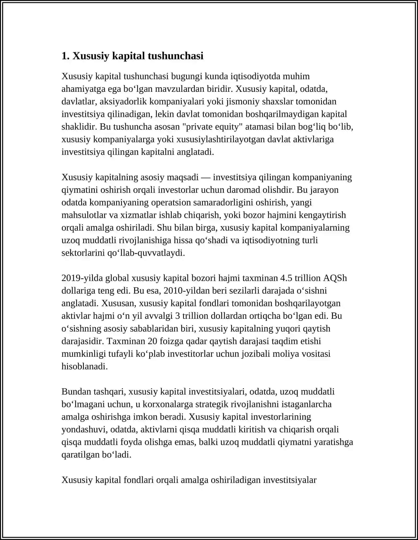 XUSUSIY KAPITAL HISOBINI TASHKIL ETISH VA UNING VAZIFALARI 3