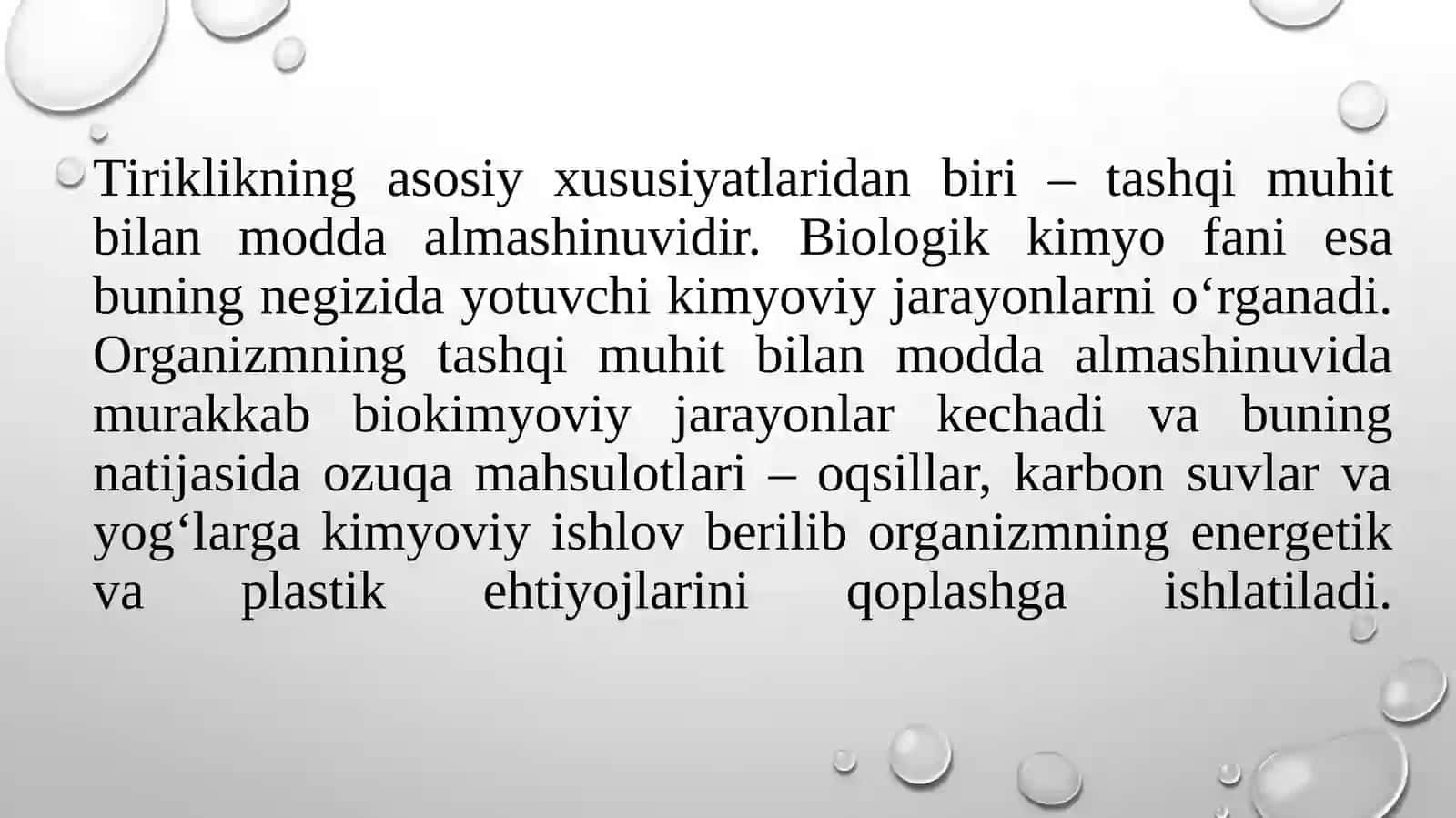 Moddalar almashinuvi biologik membranalar 3