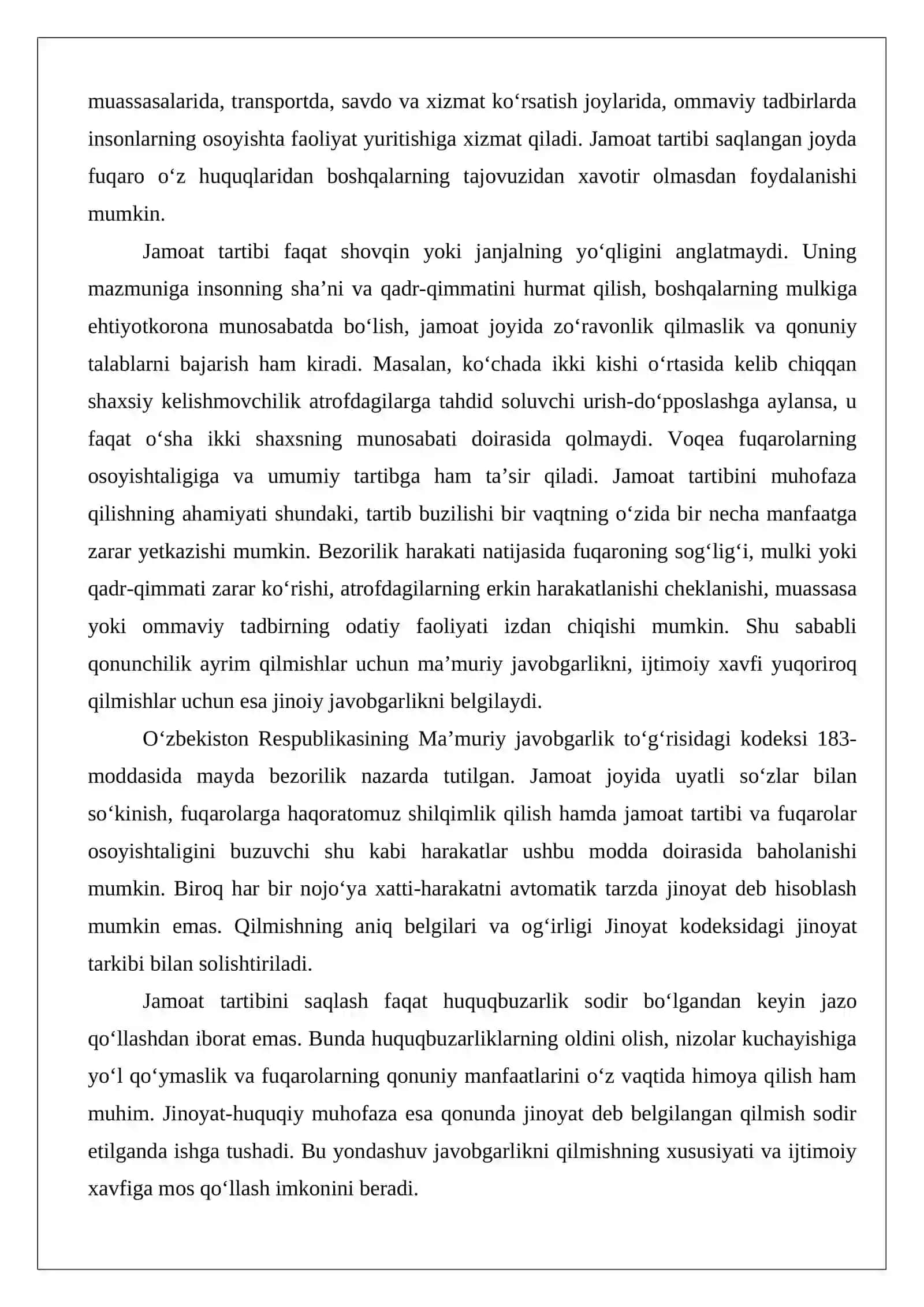 Jamoat tartibiga qarshi jinoyatlar 3