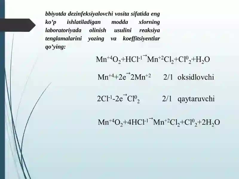 Oxidlanish va Qayta solish 3