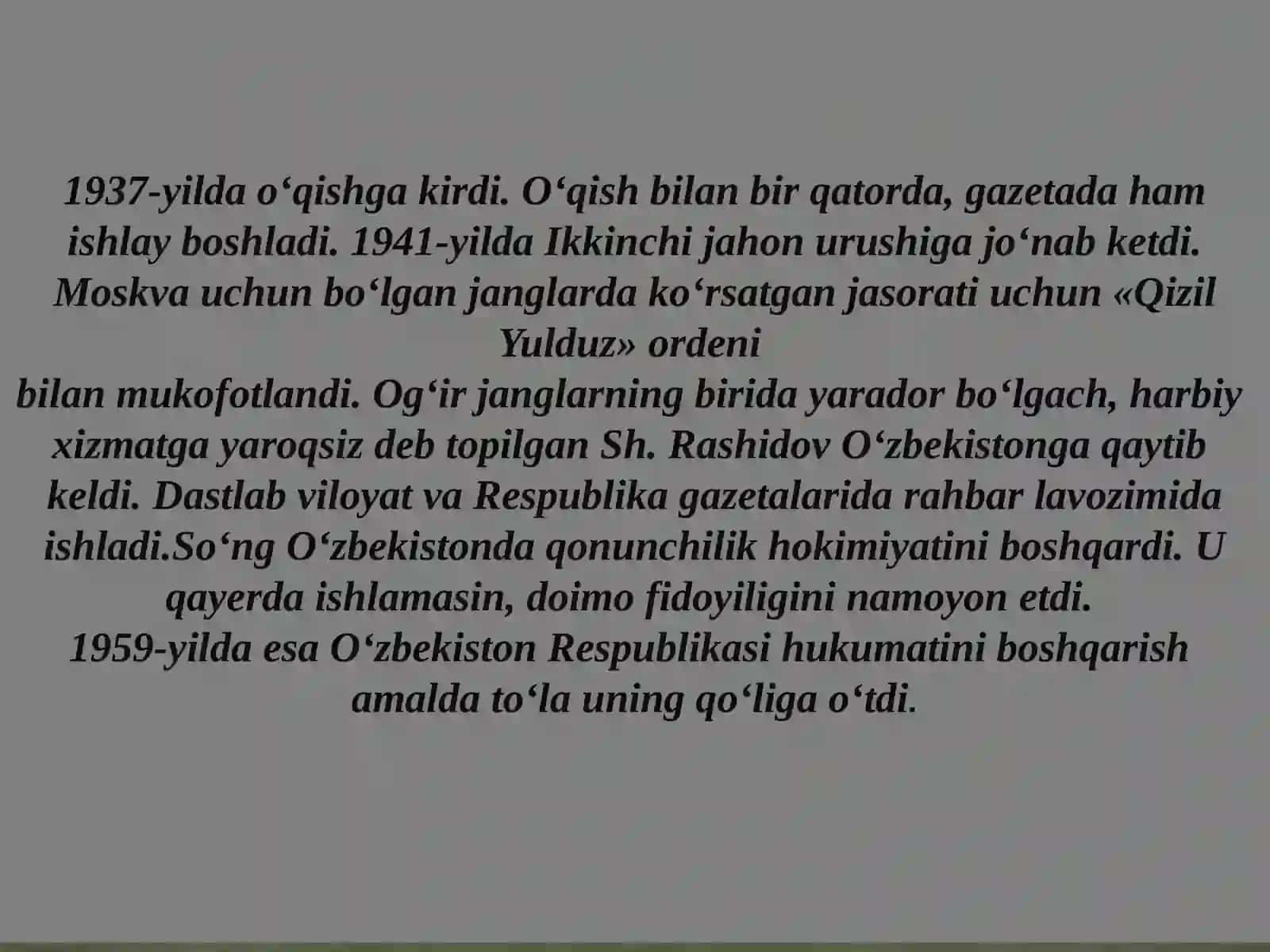 O’zbek xalqining otashqalb farzandi 3