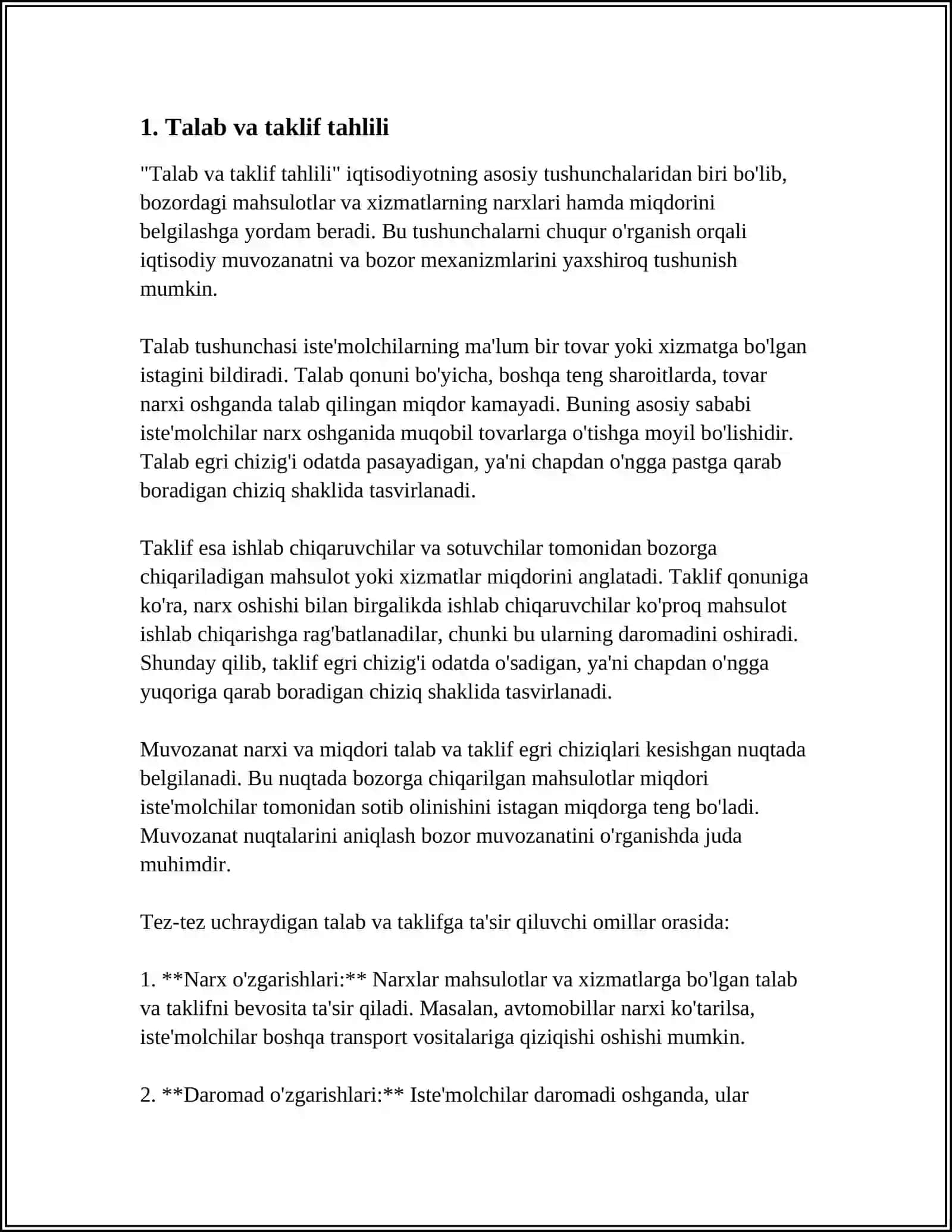 MAHSULOTNI ISHLAB CHIQARISH YOKI SOTIB OLISH VA BOSHQA QISQA MIDDATLI QARORLAR 3