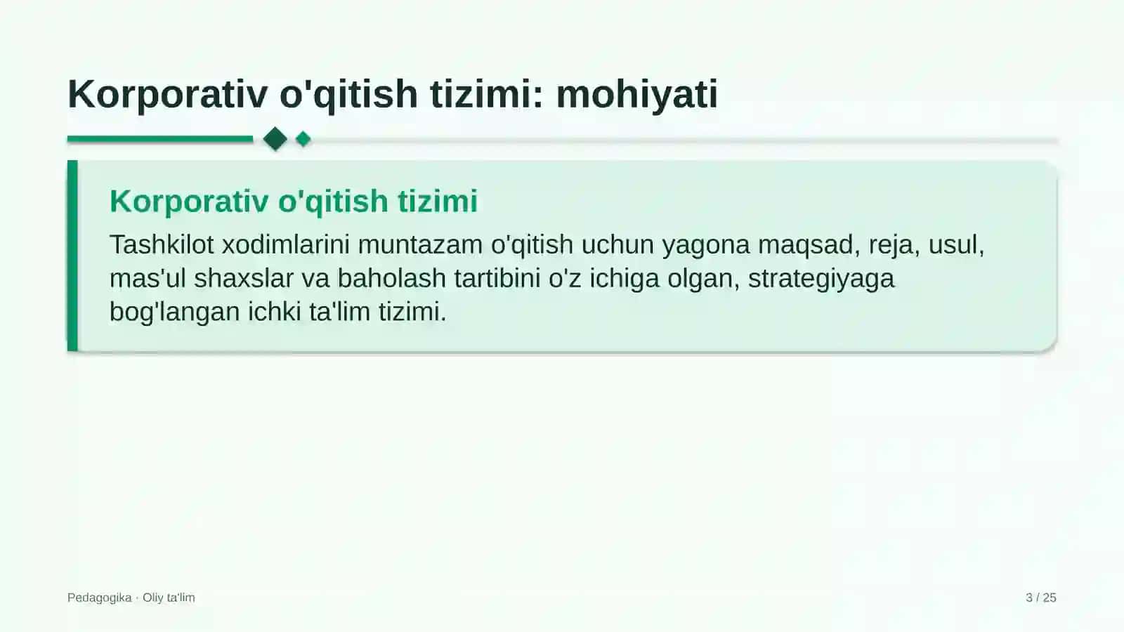 Madaniy meros obyektlarida korporativ o'qitish tizimi 3