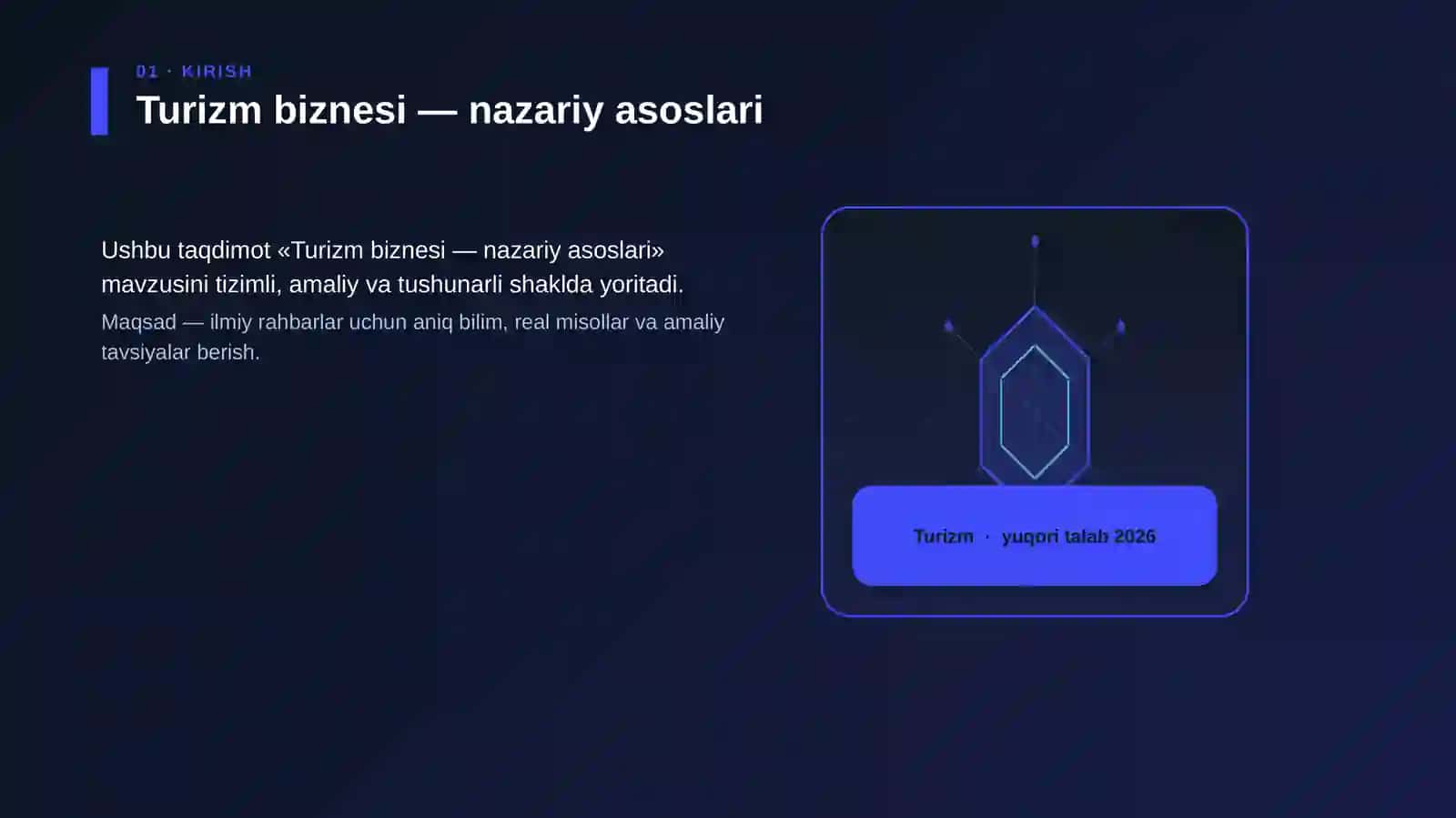 Turizm biznesi — nazariy asoslari 3
