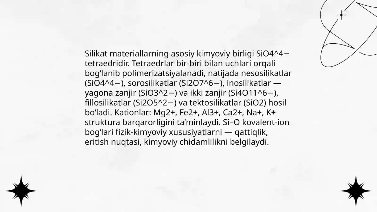 Silikat buyumlari va materiallarining tavsifi 3
