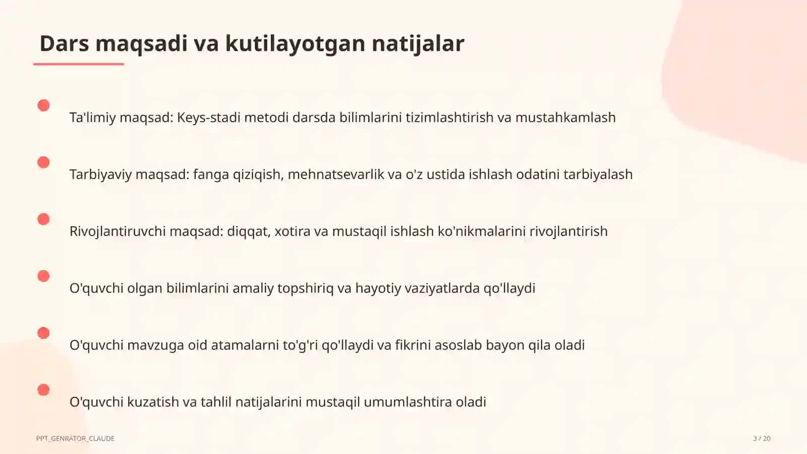 Keys-stadi metodi darsda 3