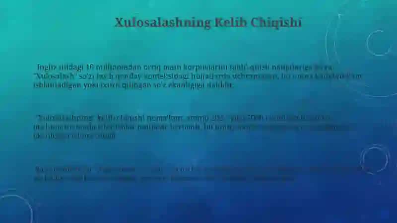 Xulosalash 3