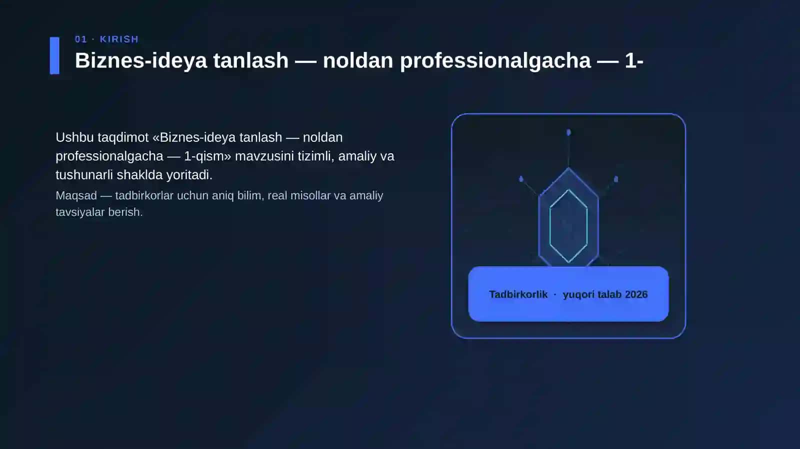 Biznes-ideya tanlash — noldan professionalgacha — 1-qism 3