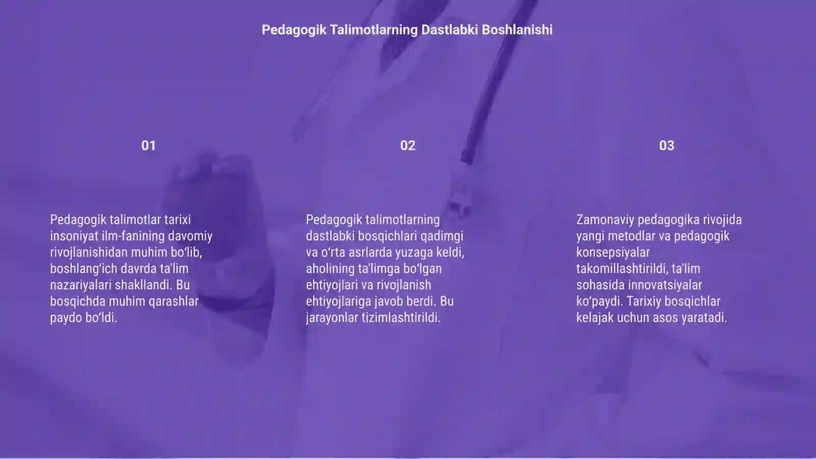 Pedogogik talimotlar tarixi 3