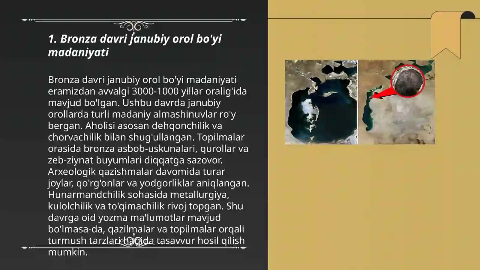 Bronza va ilk temir davri, migratsiya jarayonlarida janubiy orol bo'yining turgan o'rni 3