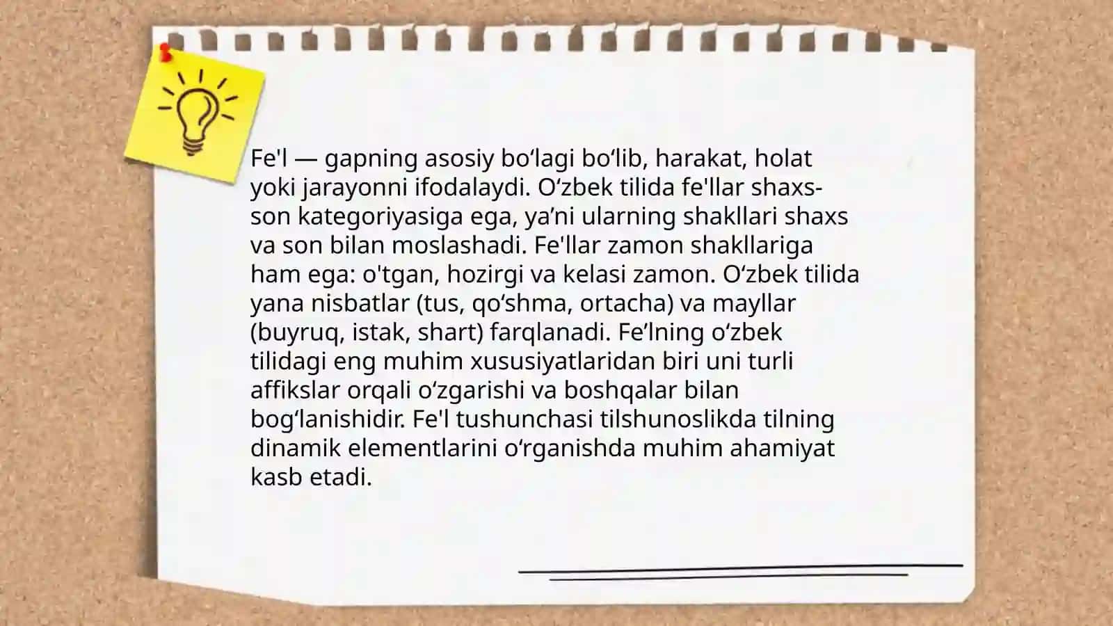 Fe'lning tuslanishi 3