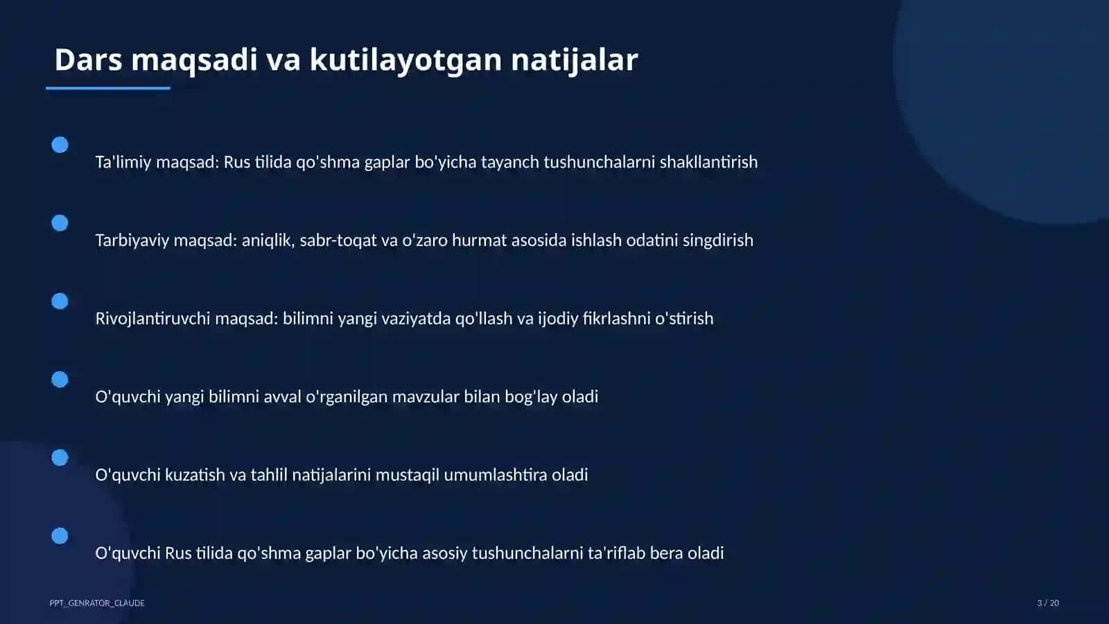 Rus tilida qo'shma gaplar (9-sinf) 3