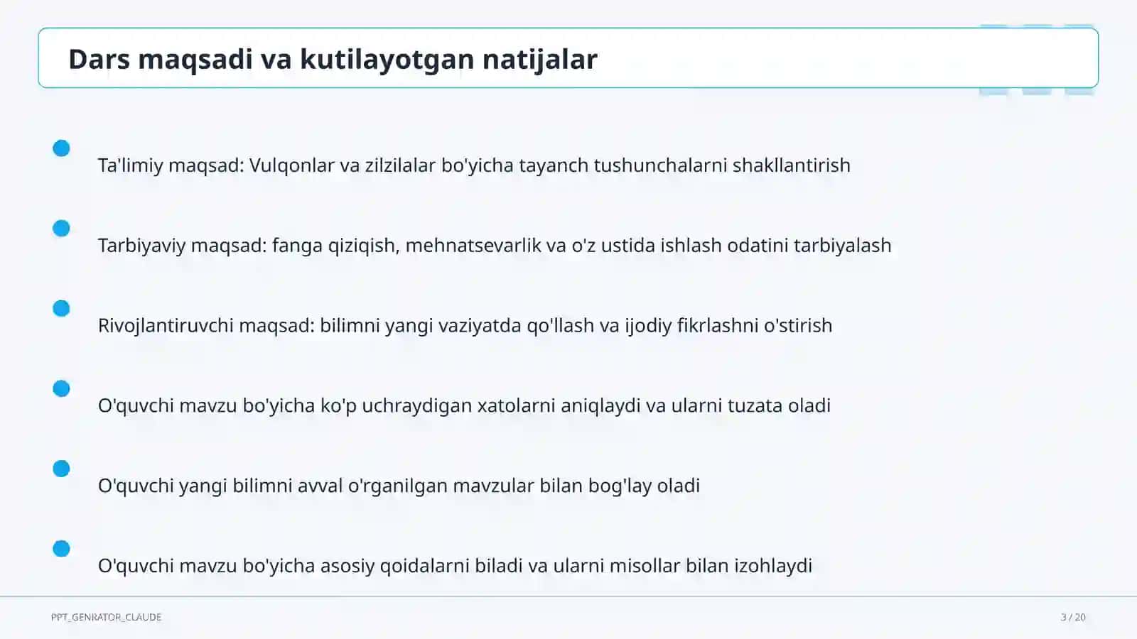 Vulqonlar va zilzilalar (5-sinf) 3