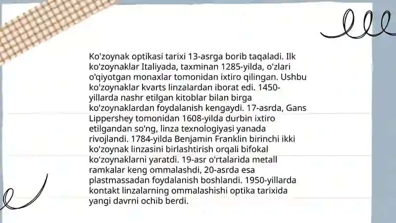 Ko'zoynak optikasi 3