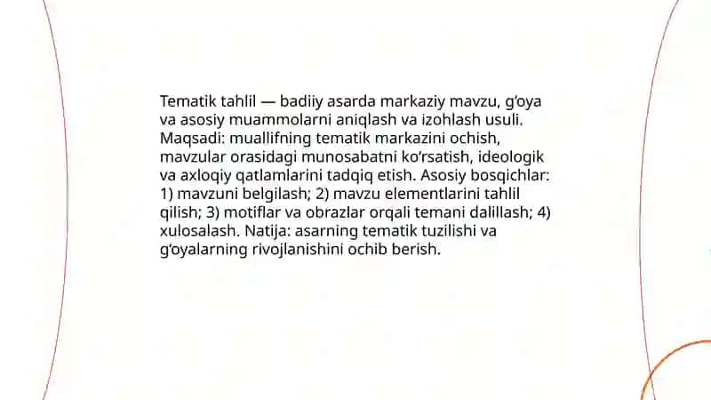 Tematik tahlil 3
