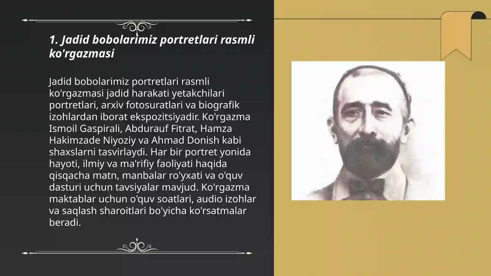 Jadid bobolarimiz portretlari rasmli ko'rgazmasi 3