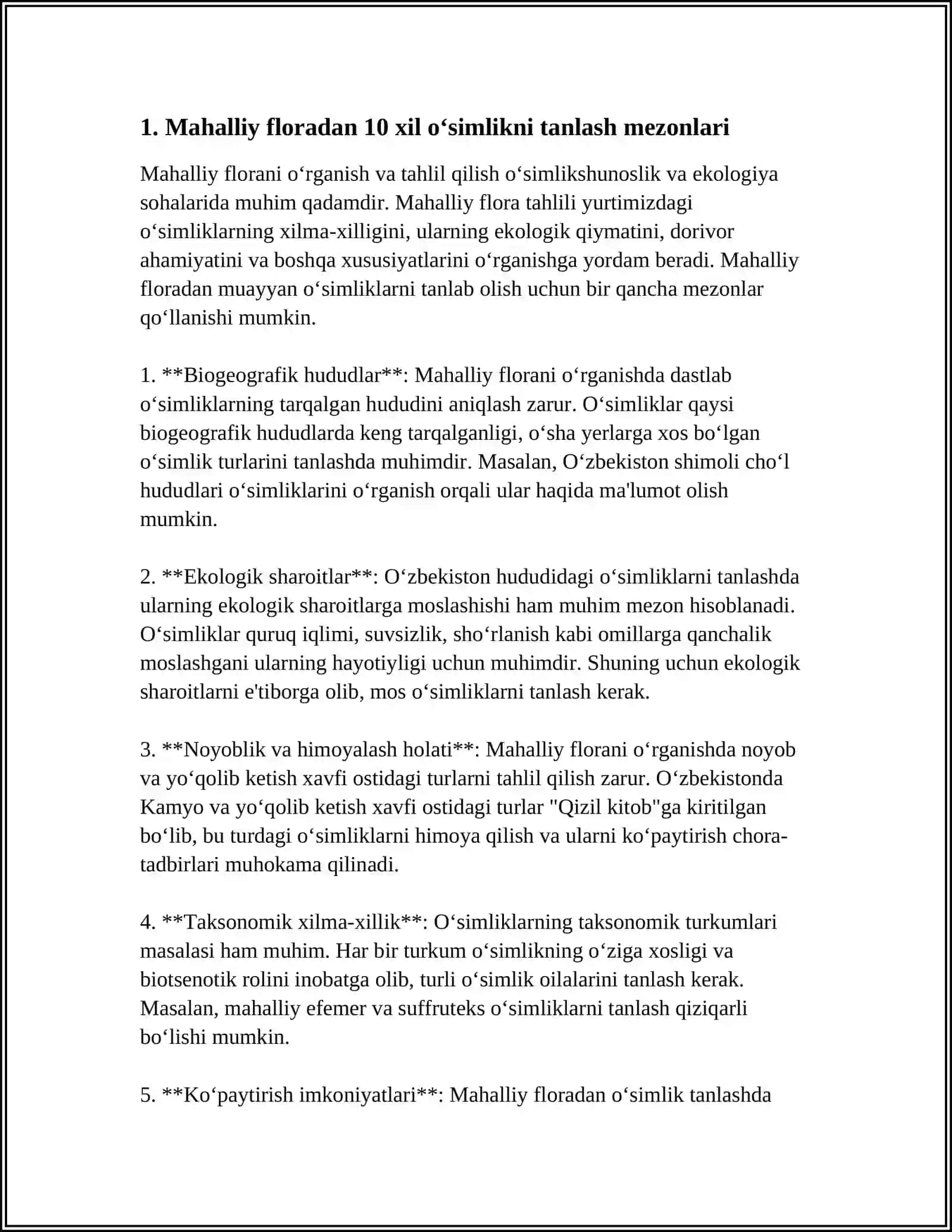 MAHALLIY FLORADAN 10 XIL ÒSIMLIKNI QILIB BER 3