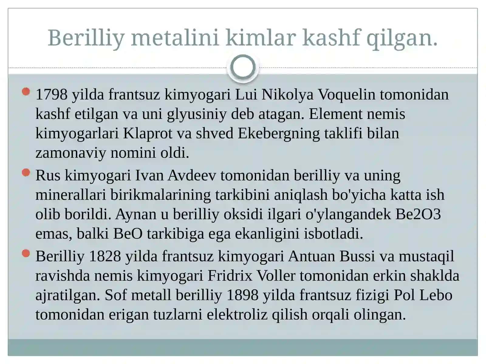 Berilliy metali 3