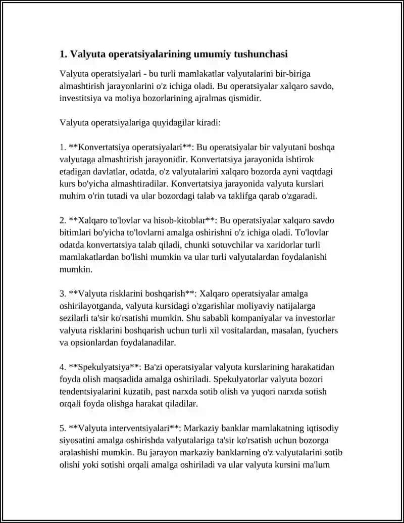 JORIY VA MUDDATLI VALYUTA OPERASIYALARINING TASNIFINI SHAKLLANTIRISH 3