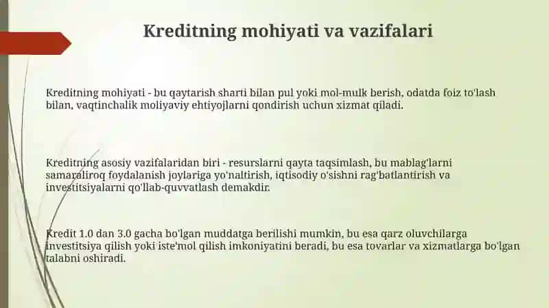 Kreditning shakllari va turlari 3