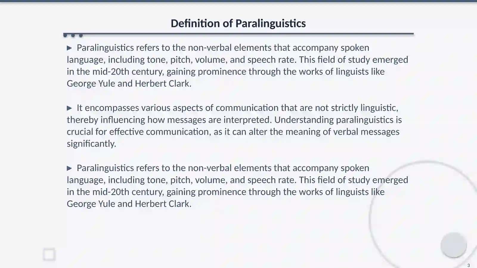 Introduction to paralinguistic 3