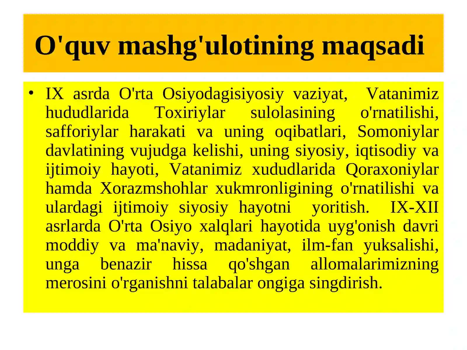 IX-XII аsrlаrdаo'zbеkdаvlаtchiligi:siyosiy,ijtimоiyvаiqtisоdiyhаyot 3
