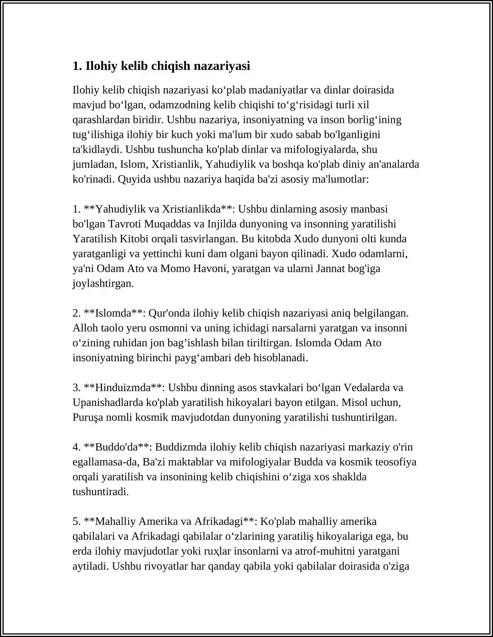 Ilohiy kelib chiqish nazariyasi 3