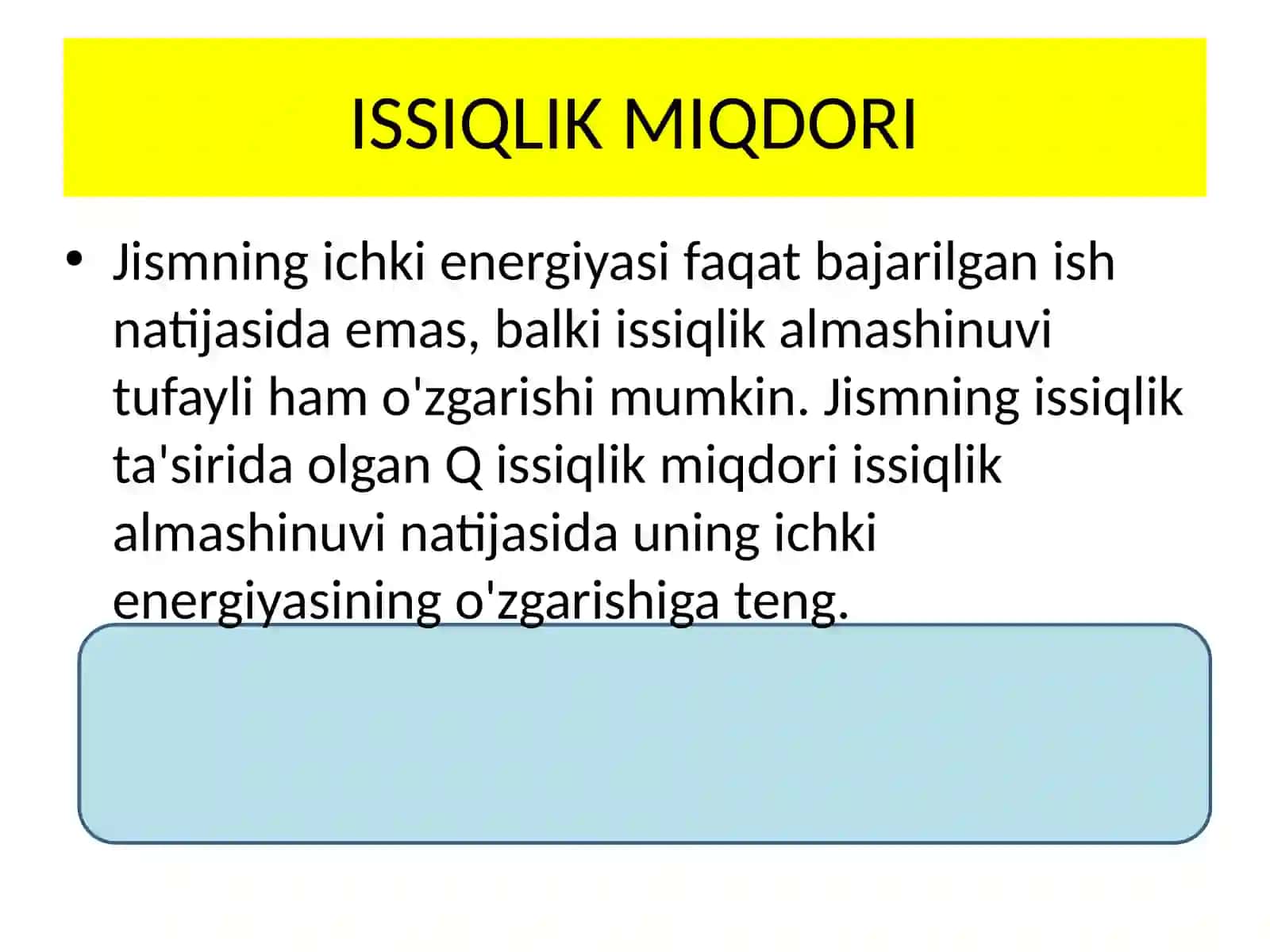 Fizika - Issiqlik miqdori va porshenli gaz masalalari (10-sinf) 3