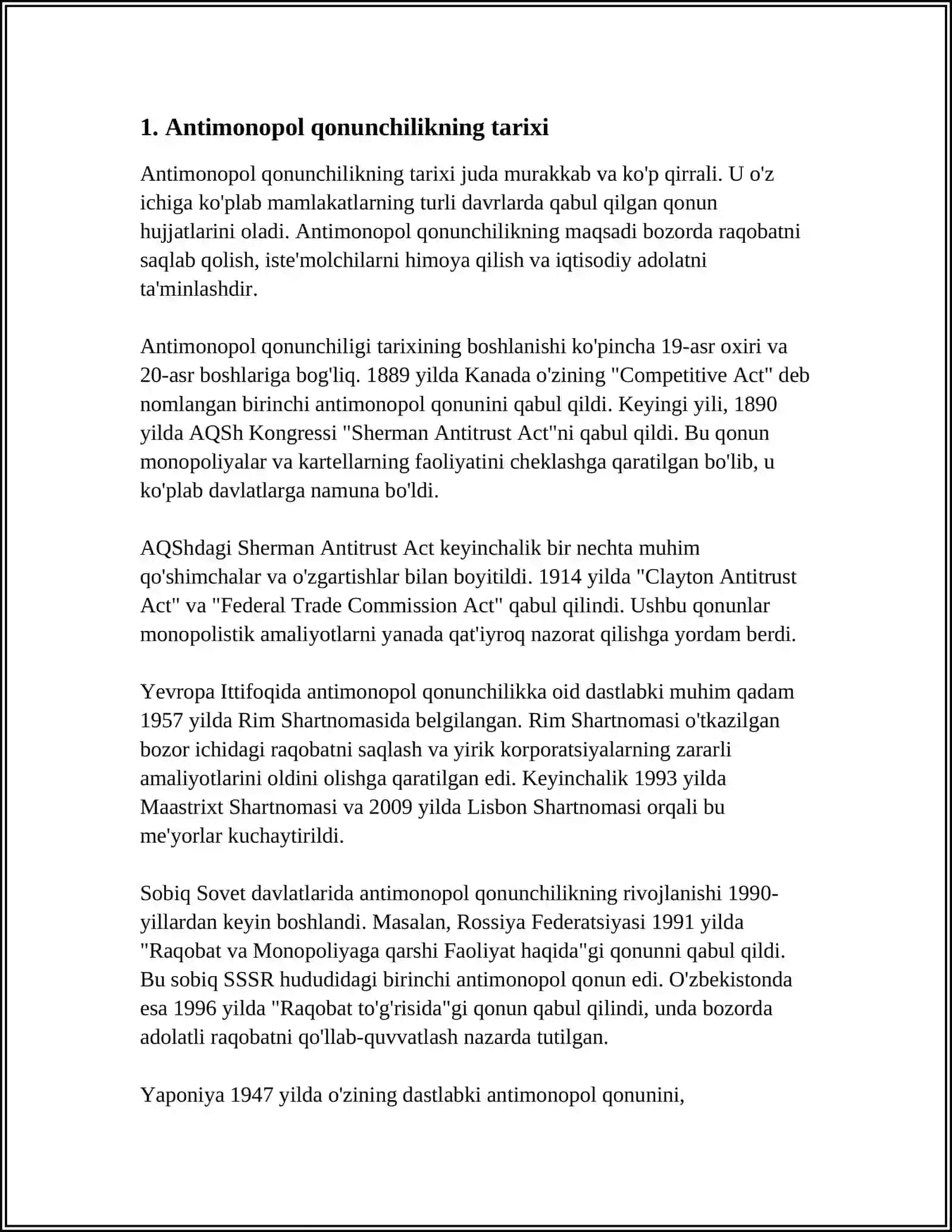 ANTIMONOPOL QONUNCHILIKNING VUJUDGA KELISHI 3