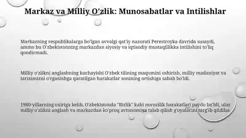 Qaytaqurish”yillaridaO’zbekistondagiijtimoiy-siyosiyvaziyat 3